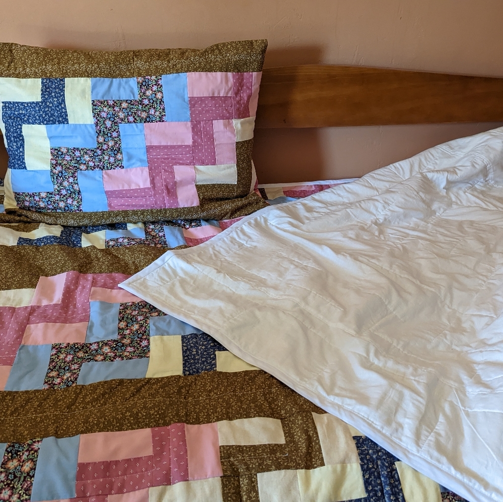 Twin size homemade quilt